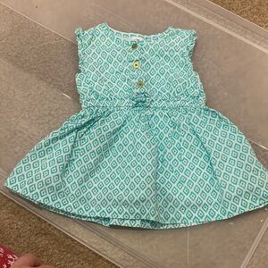 Carter's Teal Geometric Kids Dress